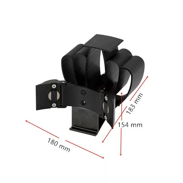 Honglang HL-600A Kaminfläkt fästbar kring kaminrör - 4 blad